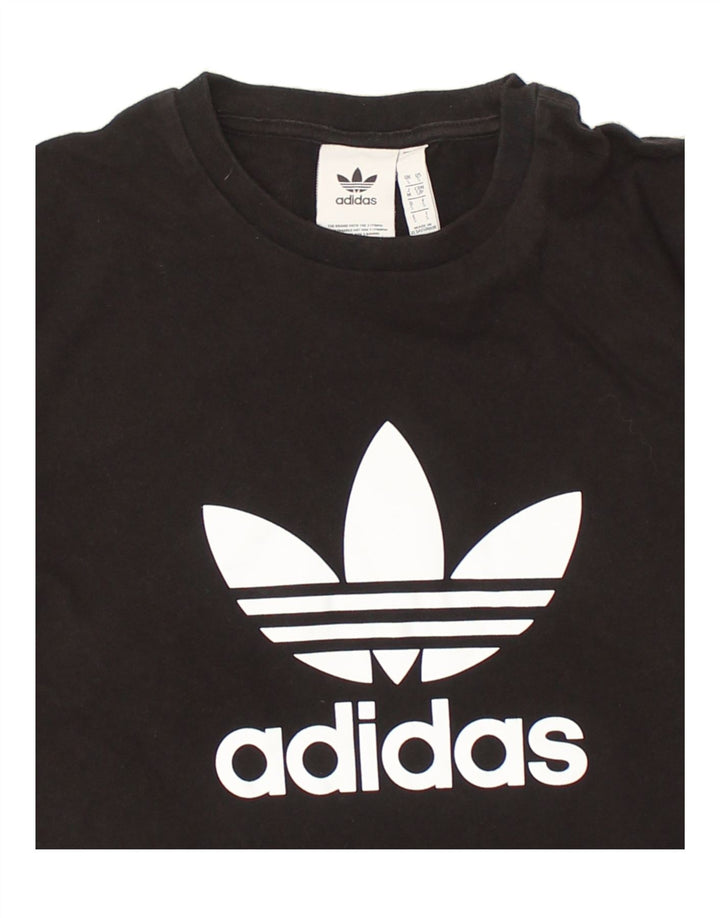 ADIDAS Mens Graphic T-Shirt Top Small Black Cotton | Vintage Adidas | Thrift | Second-Hand Adidas | Used Clothing | Messina Hembry 