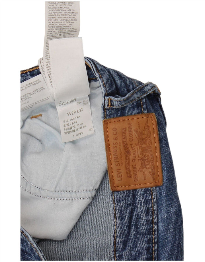 Женские джинсы скинни LEVI'S 721 с высокой посадкой W29 L32 Синие, лиоцелл