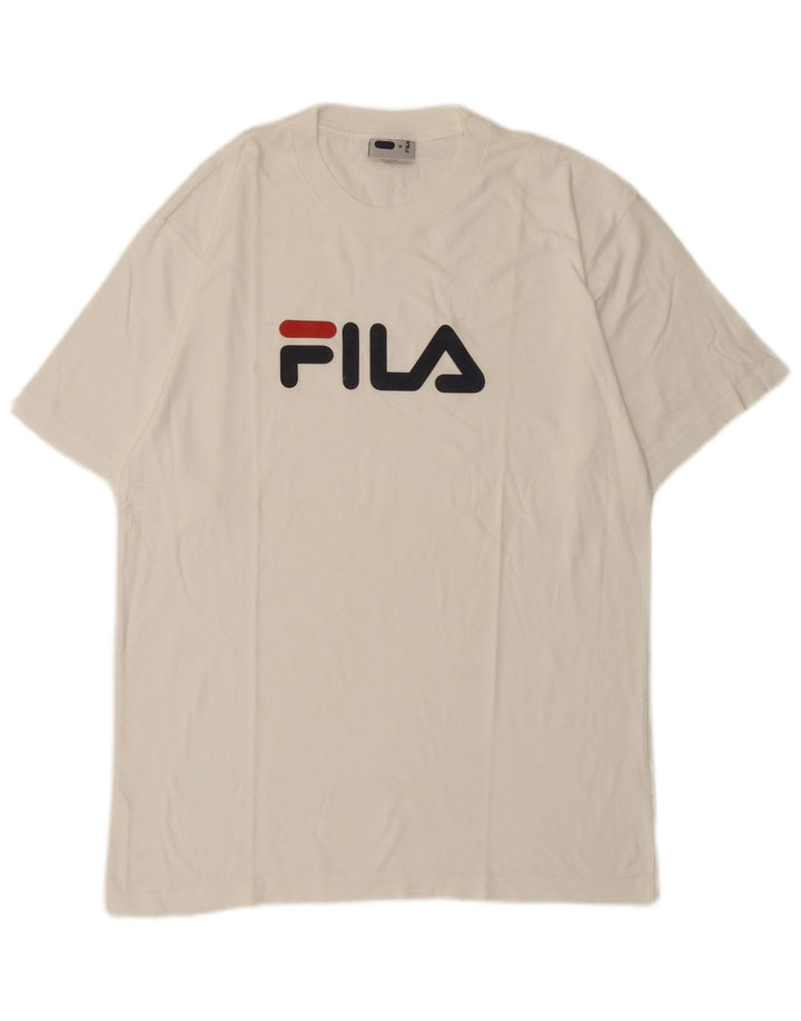 Fila Мужская футболка с рисунком Топ средний белый