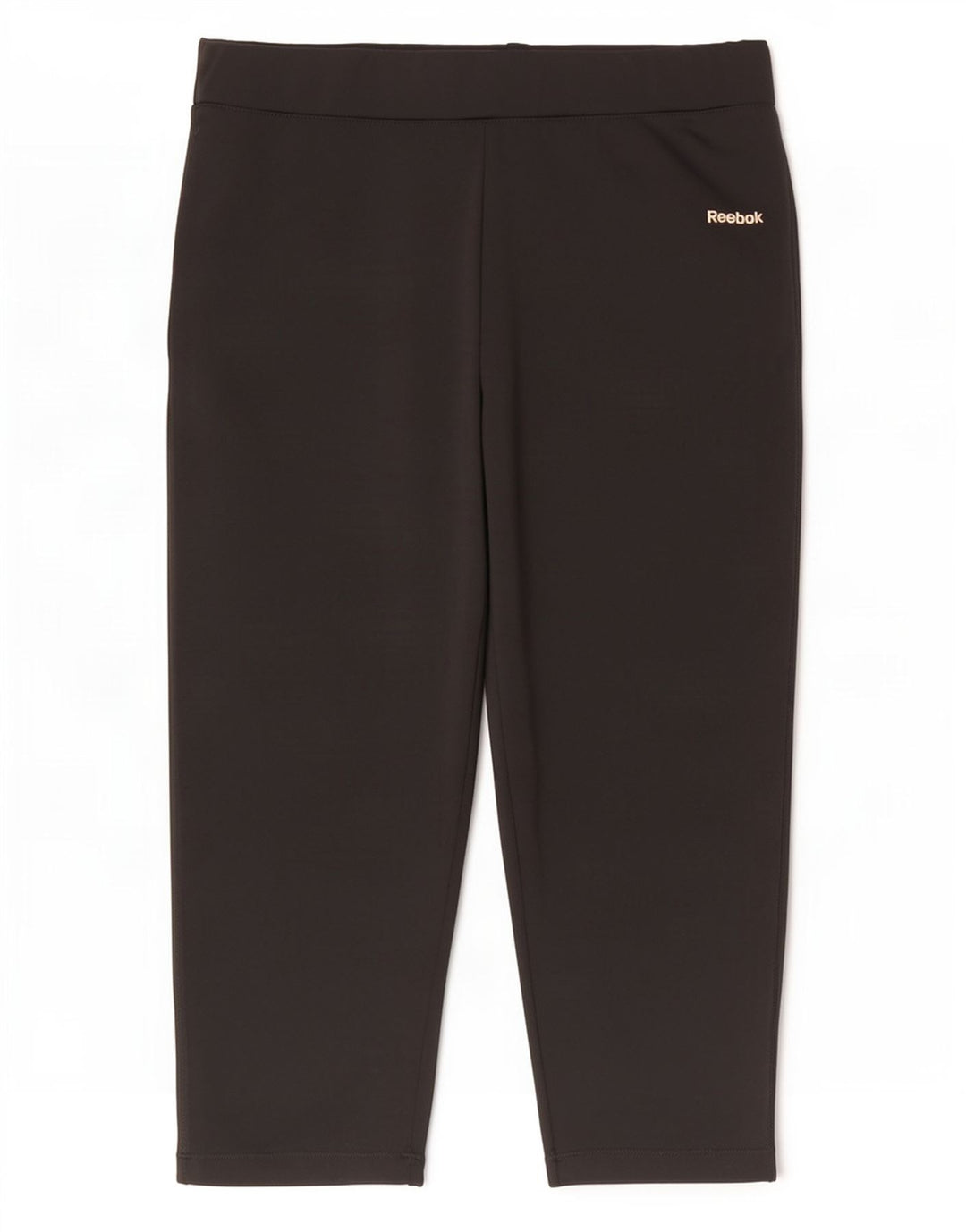 Женские леггинсы-капри Reebok UK 12, средний черный, полиэстер