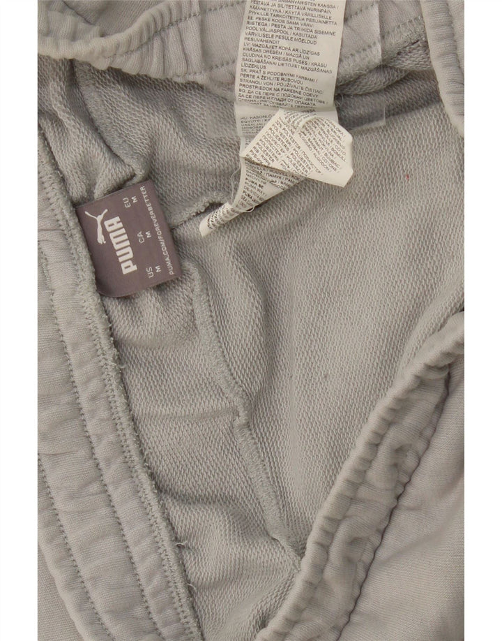 PUMA Мужские спортивные брюки с графическим рисунком Брюки-джоггеры Средне-серые с цветными блоками