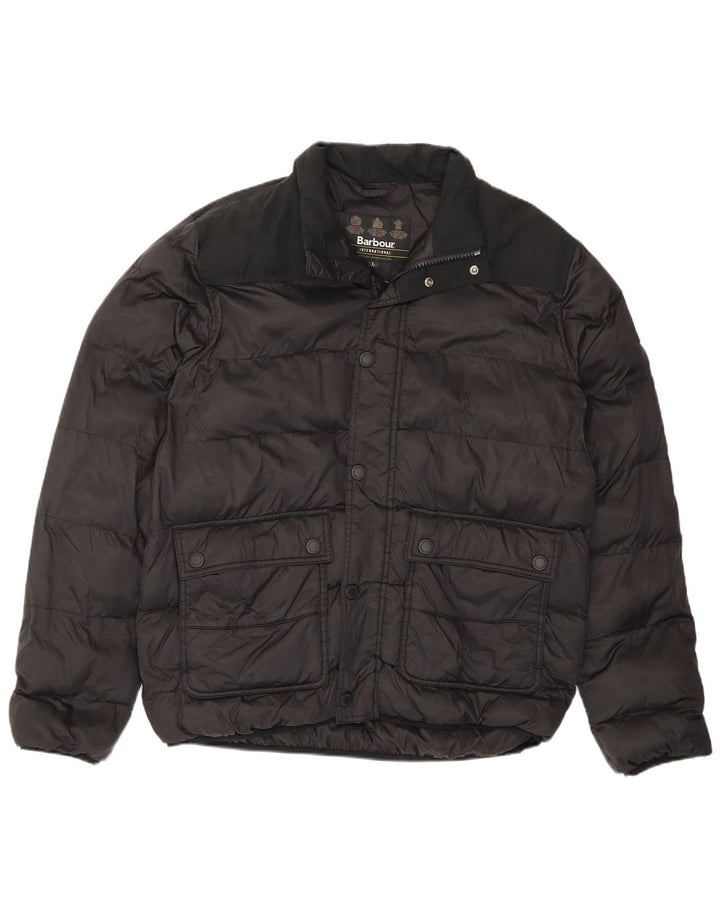 Мужская стеганая куртка Barbour UK 40, большая черная, полиамид