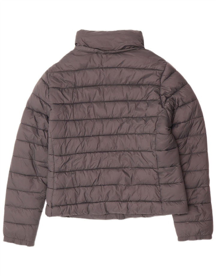 Женская стеганая куртка Superdry UK 16, большой серый нейлон