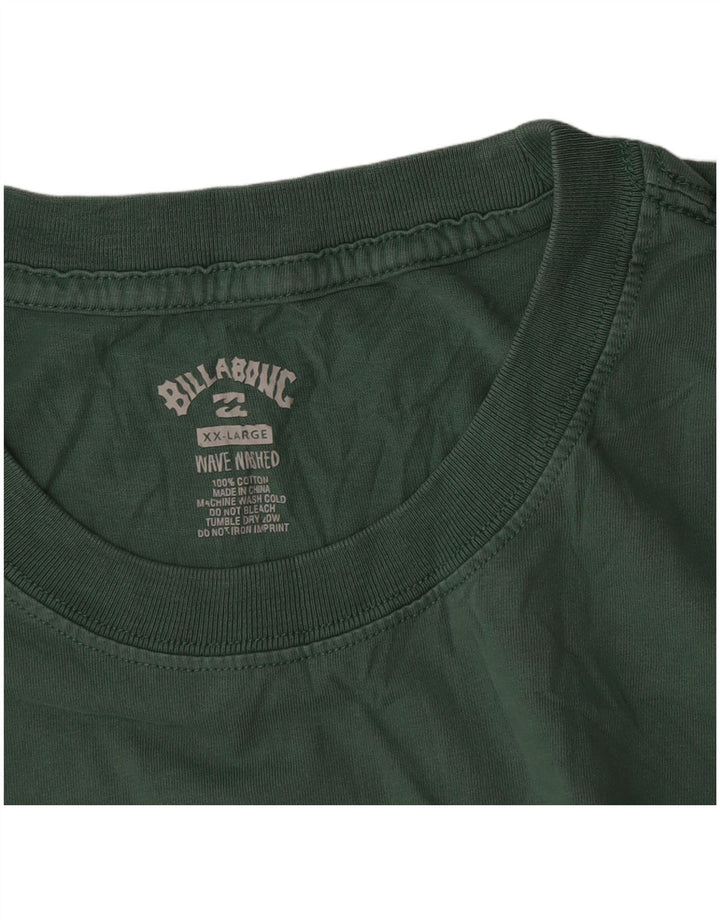 Мужская футболка Billabong Top 2XL, зеленый хлопок