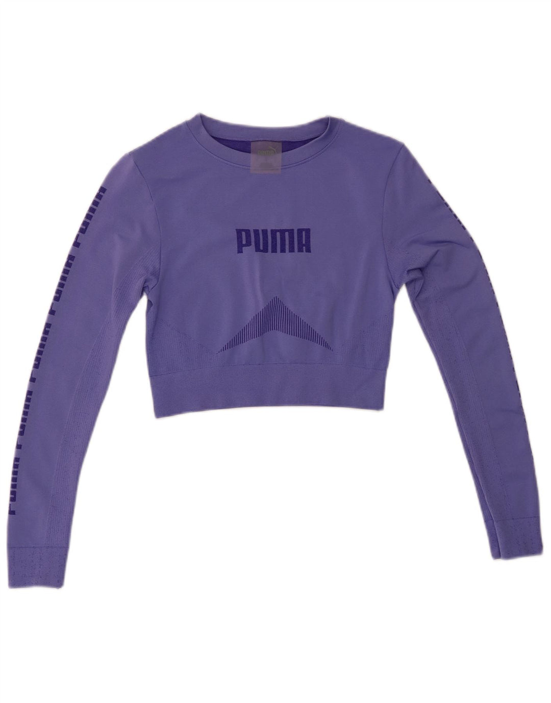 Женский укороченный топ с графическим рисунком PUMA UK 8, маленький фиолетовый