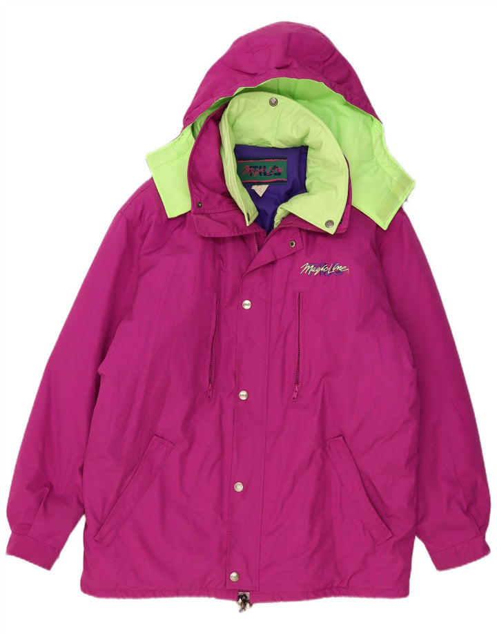 Fila Мужская утепленная куртка с капюшоном IT 52 XL Розовый Полиэстер с цветными блоками