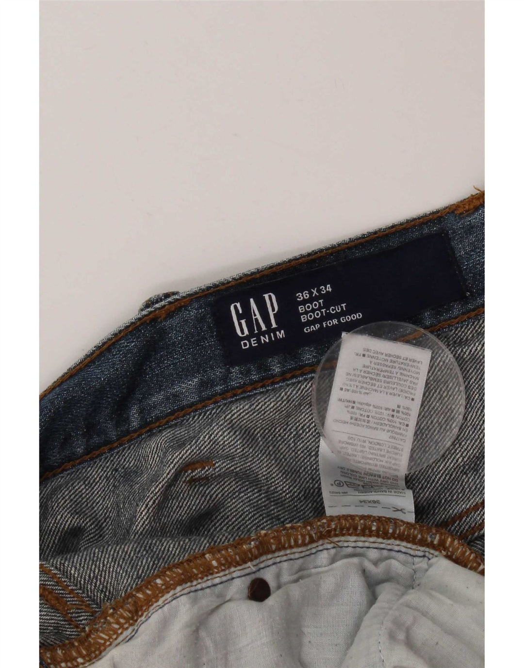 Мужские джинсы Bootcut Gap W36 L34 синие, хлопок