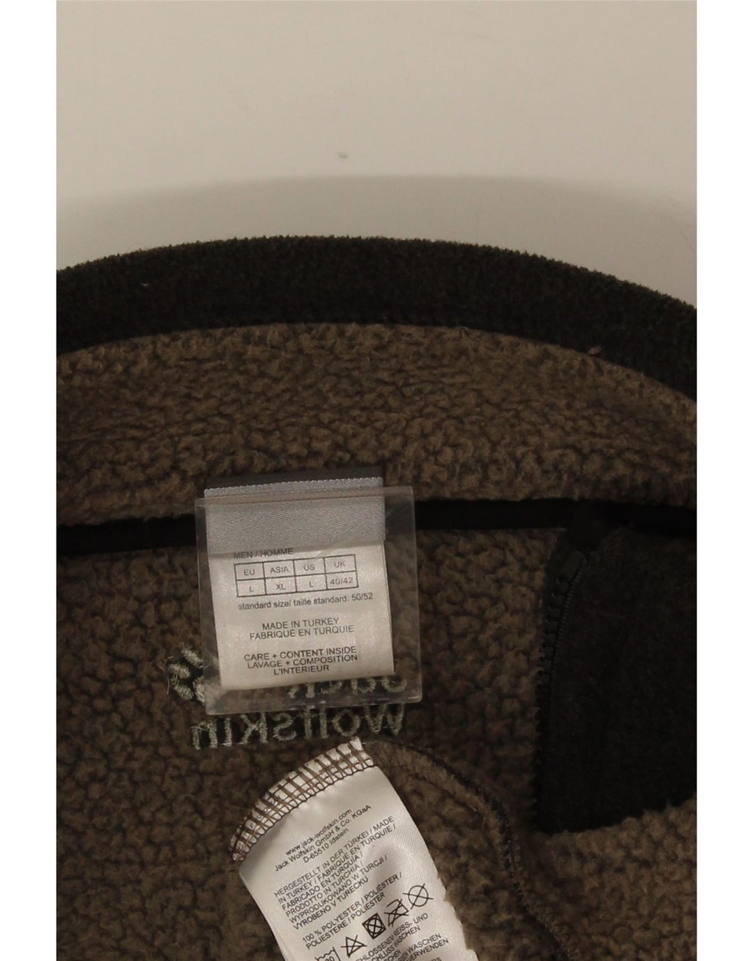 Мужская флисовая куртка JACK WOLFSKIN UK 40/42, большой серый полиэстер