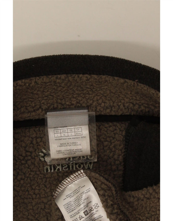 Мужская флисовая куртка JACK WOLFSKIN UK 40/42, большой серый полиэстер