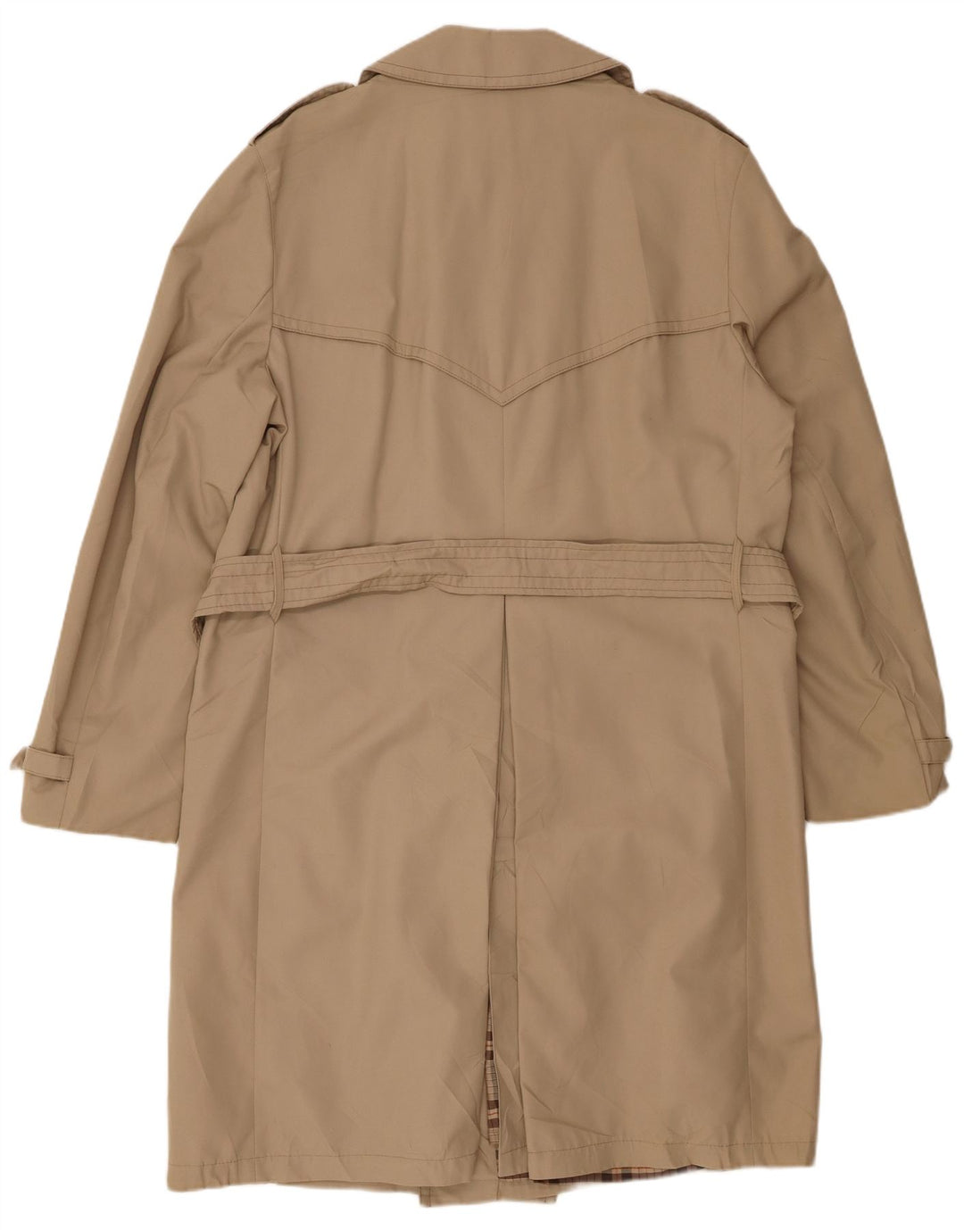Мужской тренч VINTAGE UK 40, большой, бежевый, полиэстер