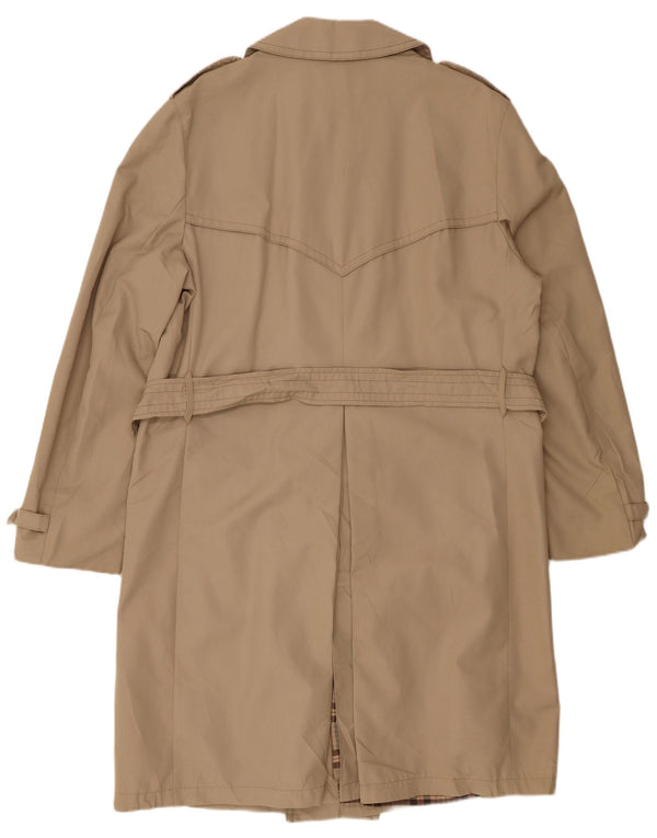 Мужской тренч VINTAGE UK 40, большой, бежевый, полиэстер