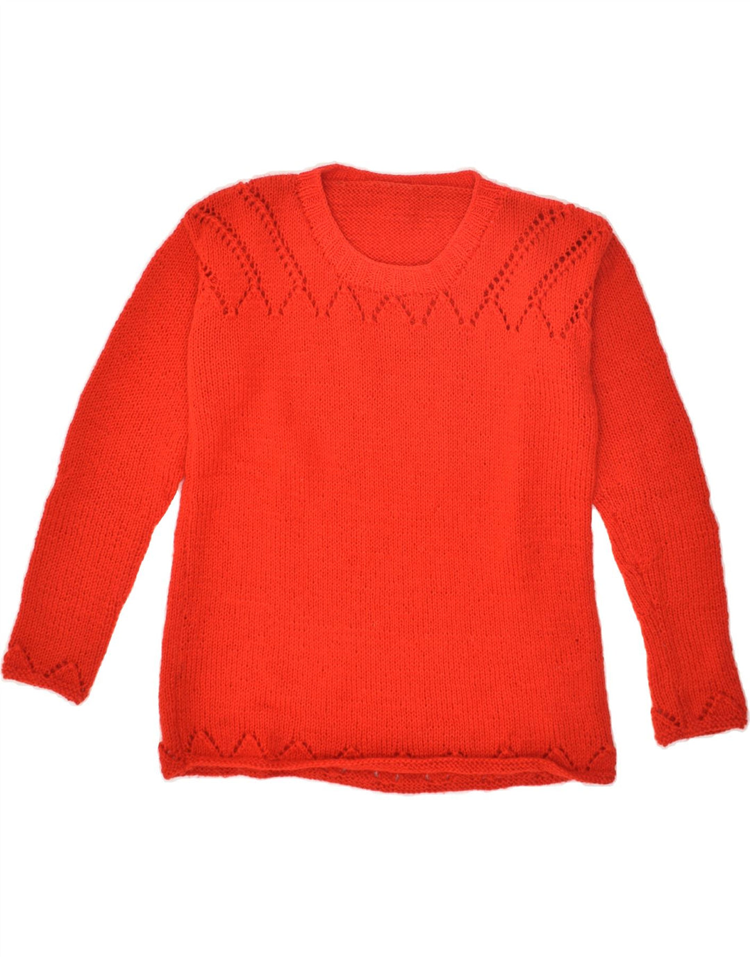 VINTAGE Womens Crew Neck Jumper Sweater UK 14 Large Red Vintage Vintage and Second-Hand Vintage from Messina Hembry 