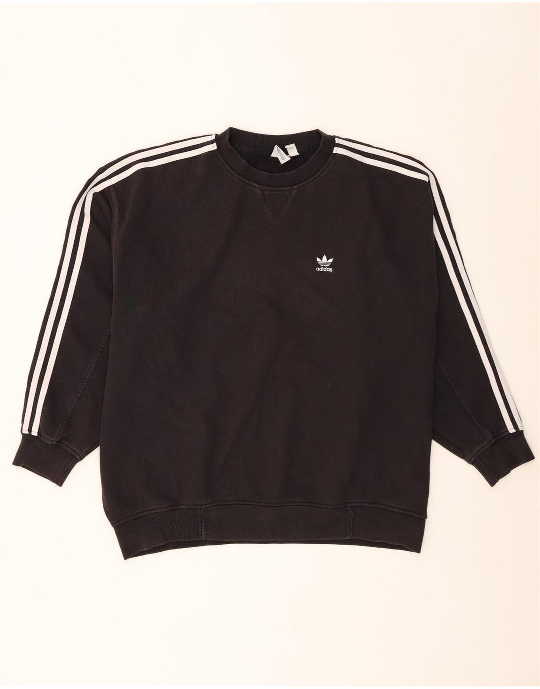 Женский свитер оверсайз Adidas UK 8, маленький черный хлопок