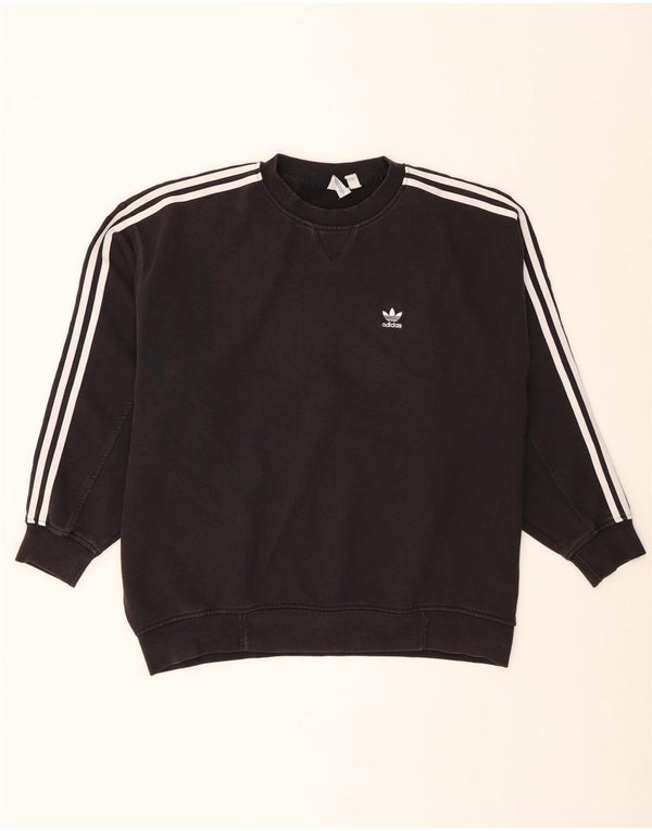 Женский свитер оверсайз Adidas UK 8, маленький черный хлопок