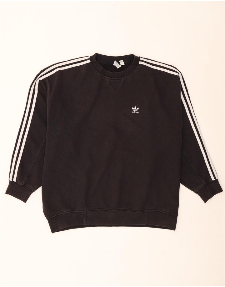 Женский свитер оверсайз Adidas UK 8, маленький черный хлопок
