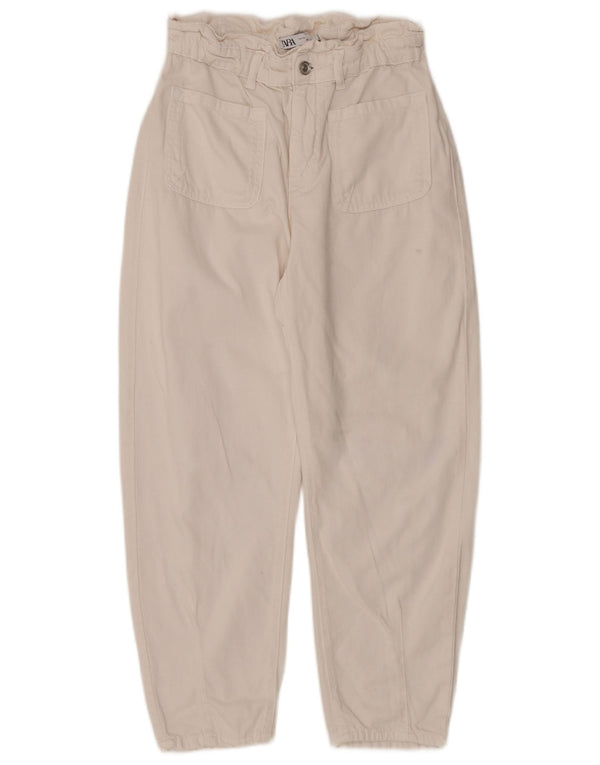 Женские зауженные джинсы ZARA EU 36 XS W26 L24, белый хлопок