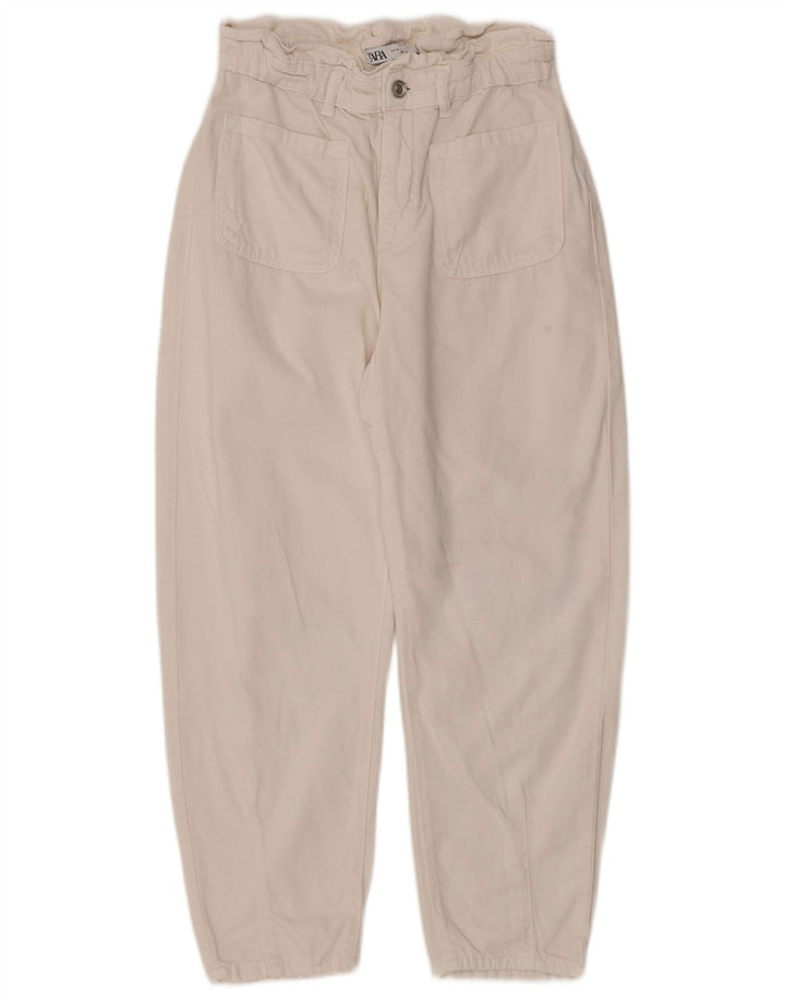 Женские зауженные джинсы ZARA EU 36 XS W26 L24, белый хлопок