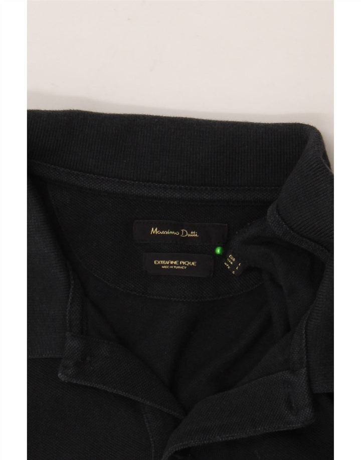 Мужская рубашка-поло Massimo Dutti, большой черный хлопок