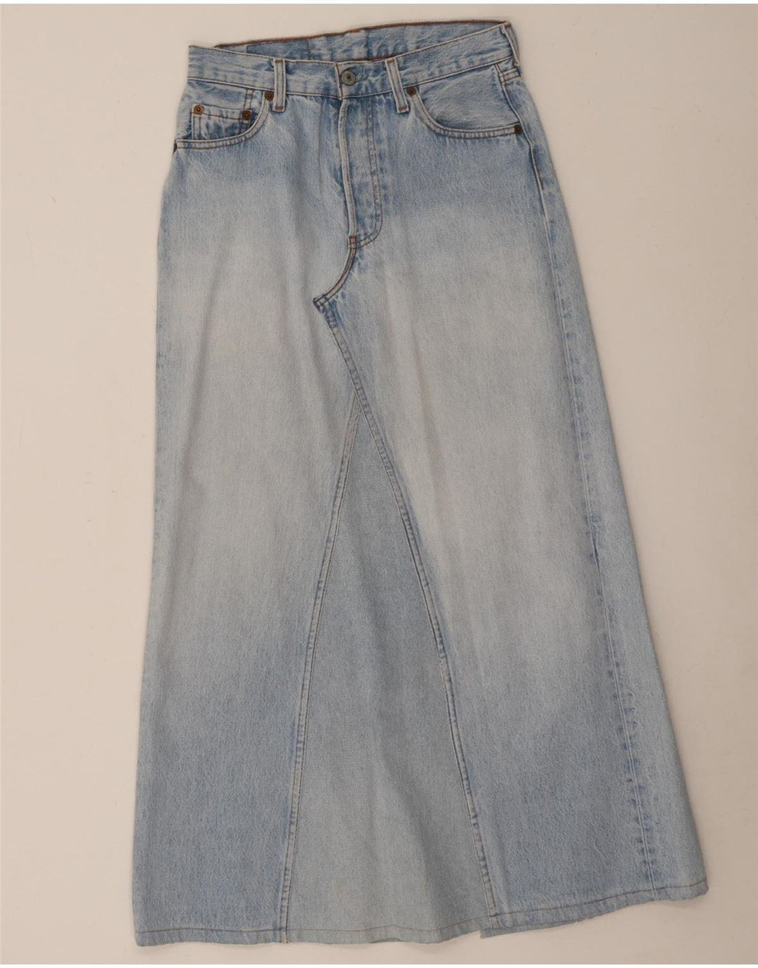 Женская джинсовая юбка миди Levi's 501 W29, маленькая синяя, хлопок