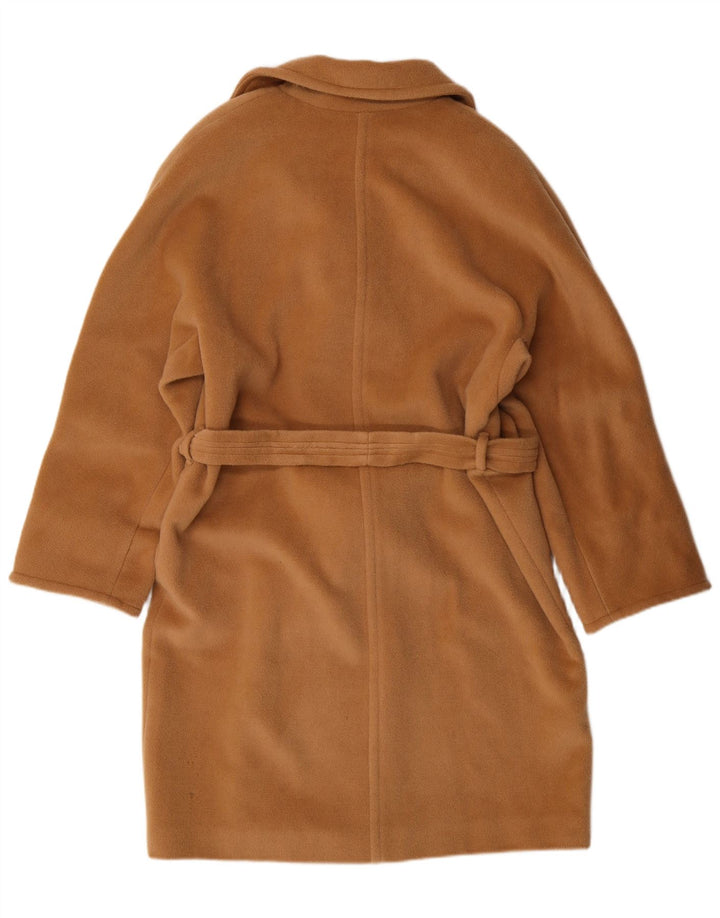 MARELLA Женское двубортное пальто UK 12 Medium Beige из натуральной шерсти Classic