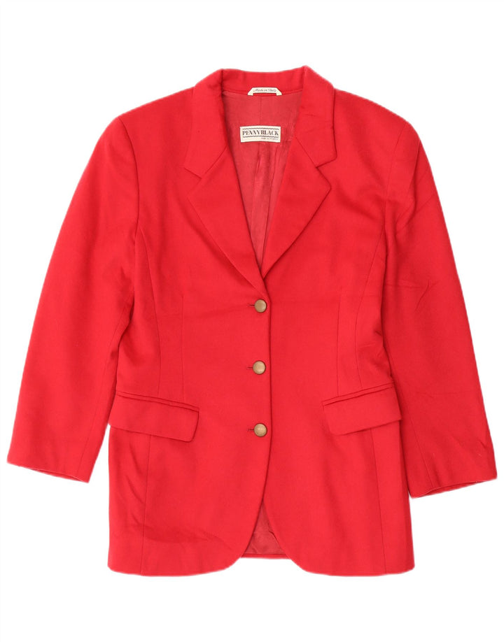 Женский пиджак Penny Black на 3 пуговицах, Великобритания, 12, средний красный, шерстяной