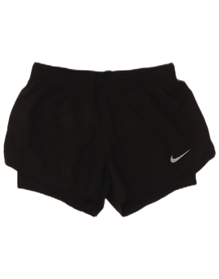 Женские спортивные шорты Nike UK 12, средний черный полиэстер