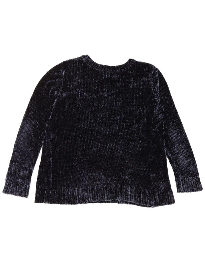 Женский свитер ORVIS с круглым вырезом UK 16, большой темно-синий полиэстер