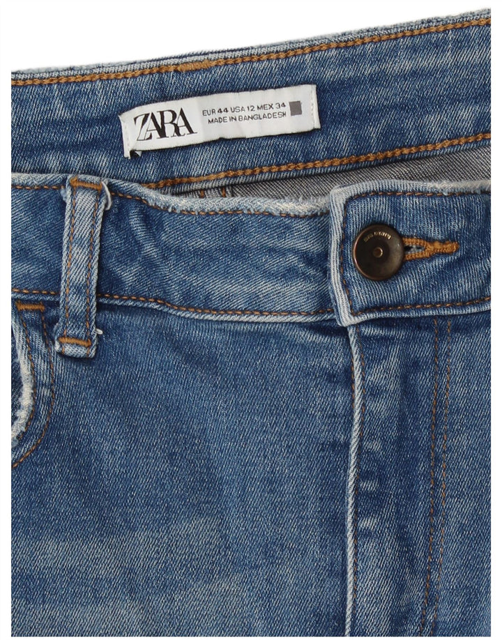 Женские потертые узкие джинсы Zara EU 44 XL W34 L27 синие