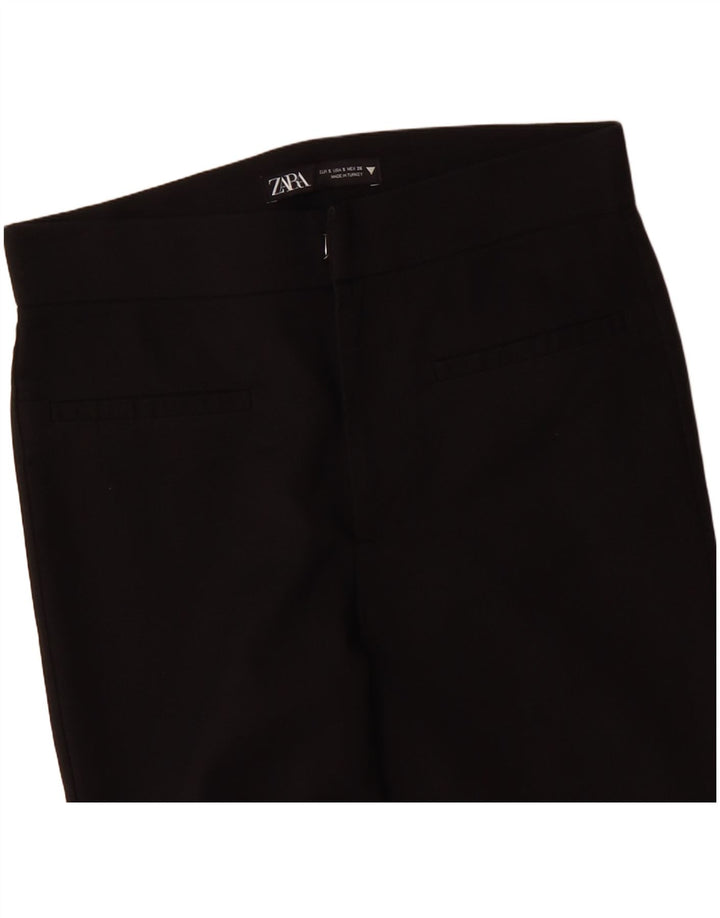 Женские повседневные брюки Zara Bootcut, маленькие W26 L26, черные