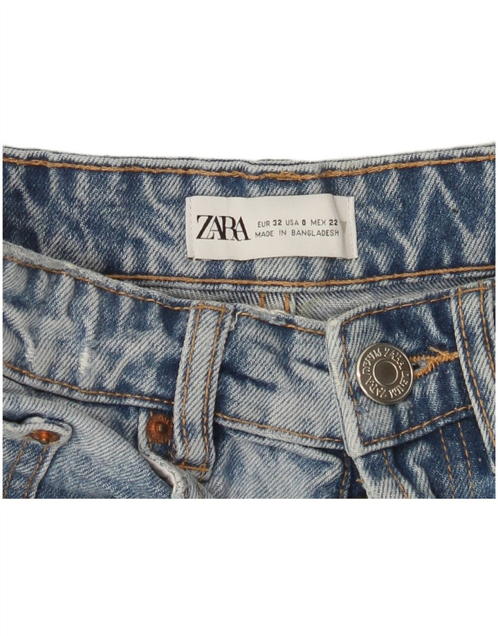 Женские джинсовые шорты ZARA США 0 XS W22 Синие