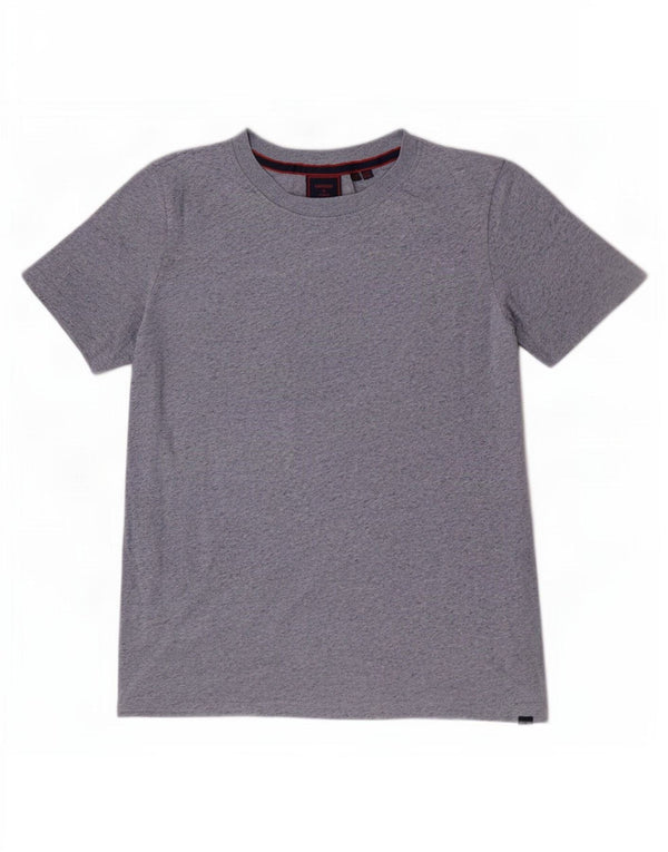 Женская футболка оверсайз Superdry Top UK 10, маленький синий хлопок с крапинками