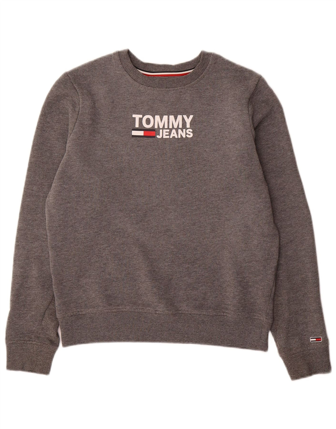 TOMMY HILFIGER Женский свободный свитер с рисунком UK 6 XS Серый