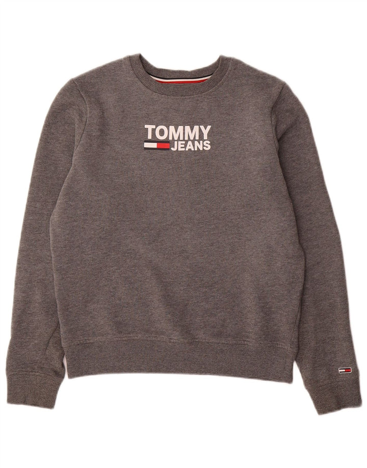 TOMMY HILFIGER Женский свободный свитер с рисунком UK 6 XS Серый