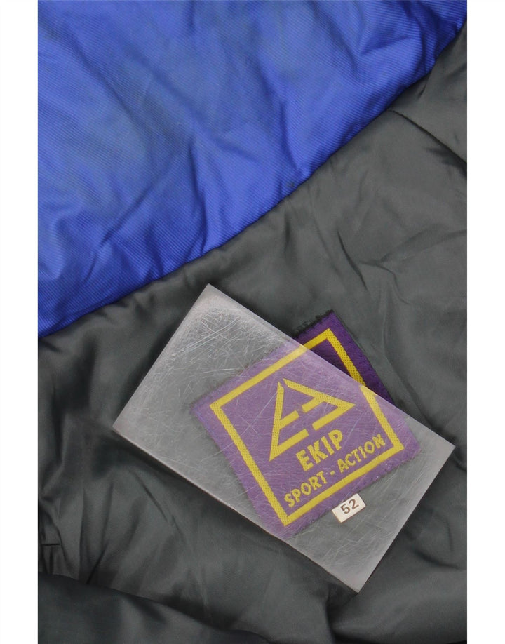 VINTAGE Mens Windbreaker Jacket IT 52 XL Blue Colourblock Polyamide Vintage Vintage and Second-Hand Vintage from Messina Hembry 