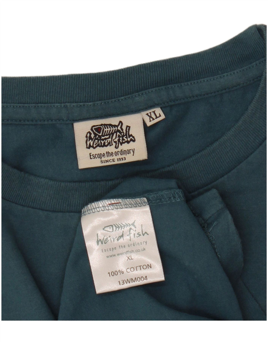 Мужская футболка с рисунком WEIRD FISH, XL, синяя, хлопок