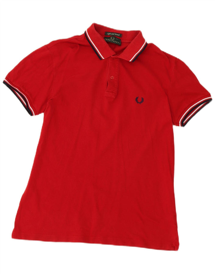 Мужская рубашка-поло Fred Perry, хлопок среднего красного цвета