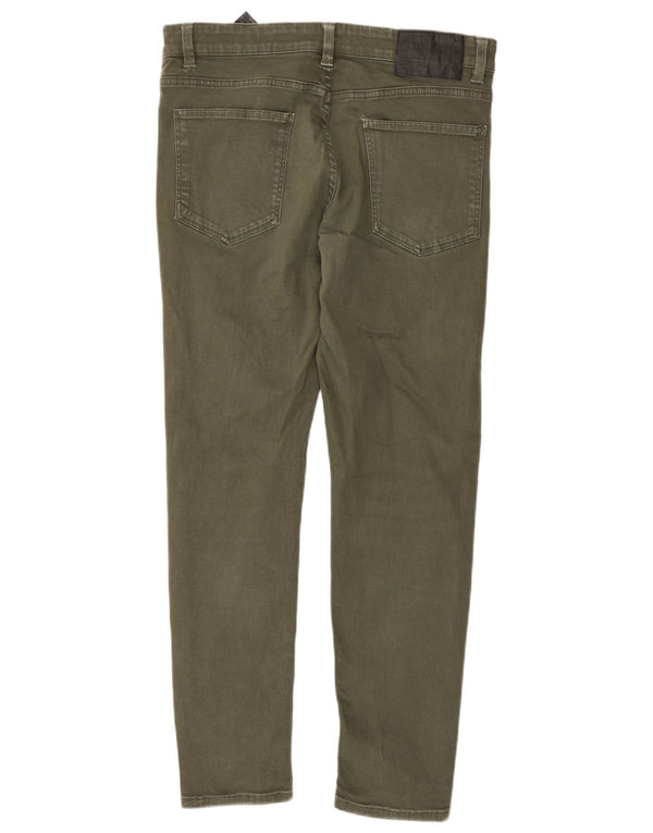 Мужские узкие джинсы Zara EU 44, большие W34 L30, хлопок цвета хаки