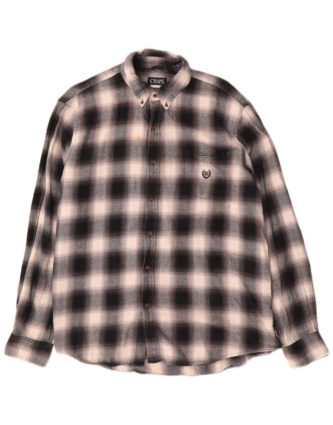Мужская фланелевая рубашка Chaps 2XL, серая клетка, хлопок