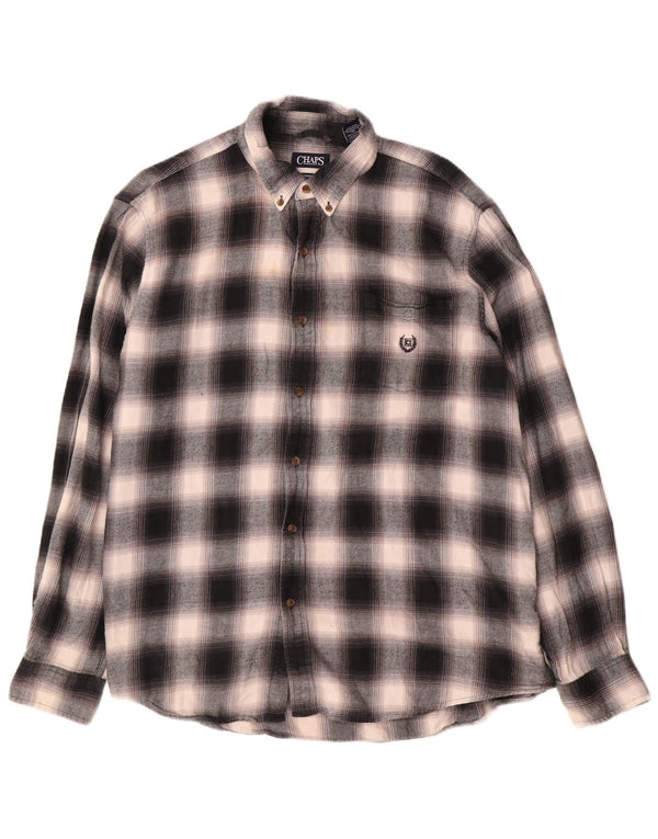 Мужская фланелевая рубашка Chaps 2XL, серая клетка, хлопок