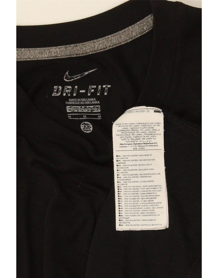 Мужская футболка Nike Dri Fit, средний черный полиэстер