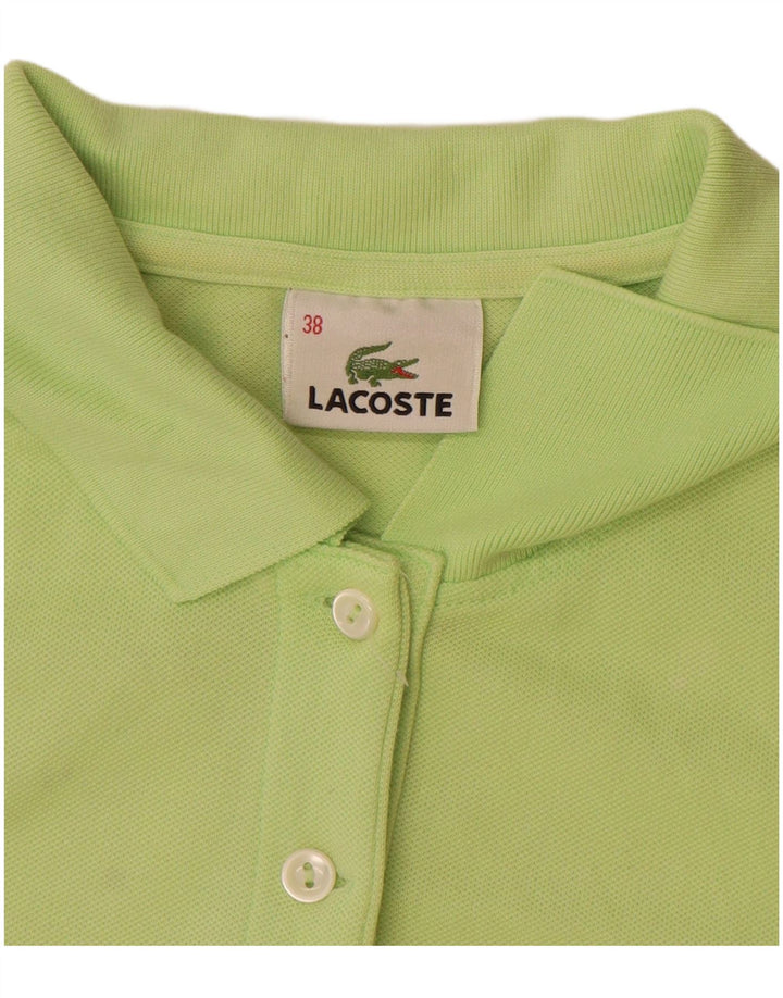 Женская рубашка поло Lacoste, размер 38, средний зеленый хлопок, размер 38