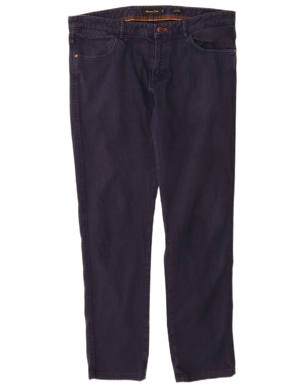 Massimo Dutti Мужские повседневные брюки Slim Fit EU 44 Large W34 L32 Темно-синие