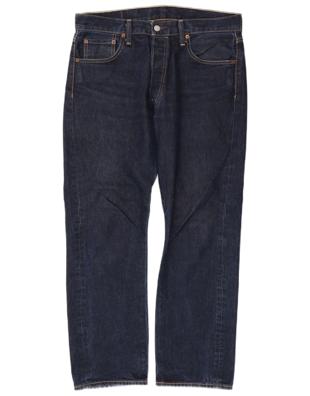 Мужские прямые джинсы Levi's 501 W34 L30 темно-синие, хлопок