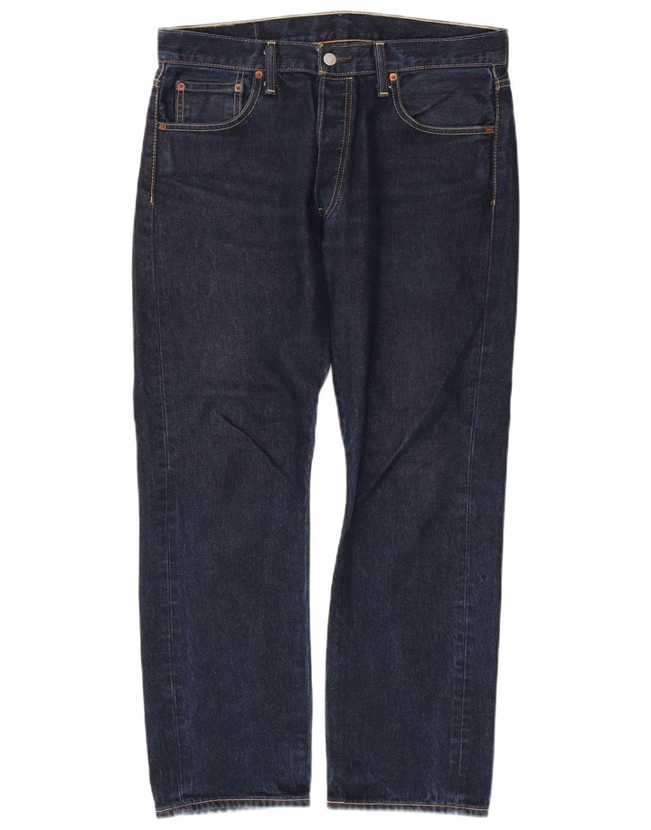 Мужские прямые джинсы Levi's 501 W34 L30 темно-синие, хлопок