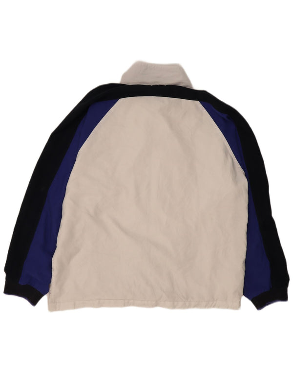 Мужская спортивная куртка Sergio Tacchini XL белого цвета с цветными блоками