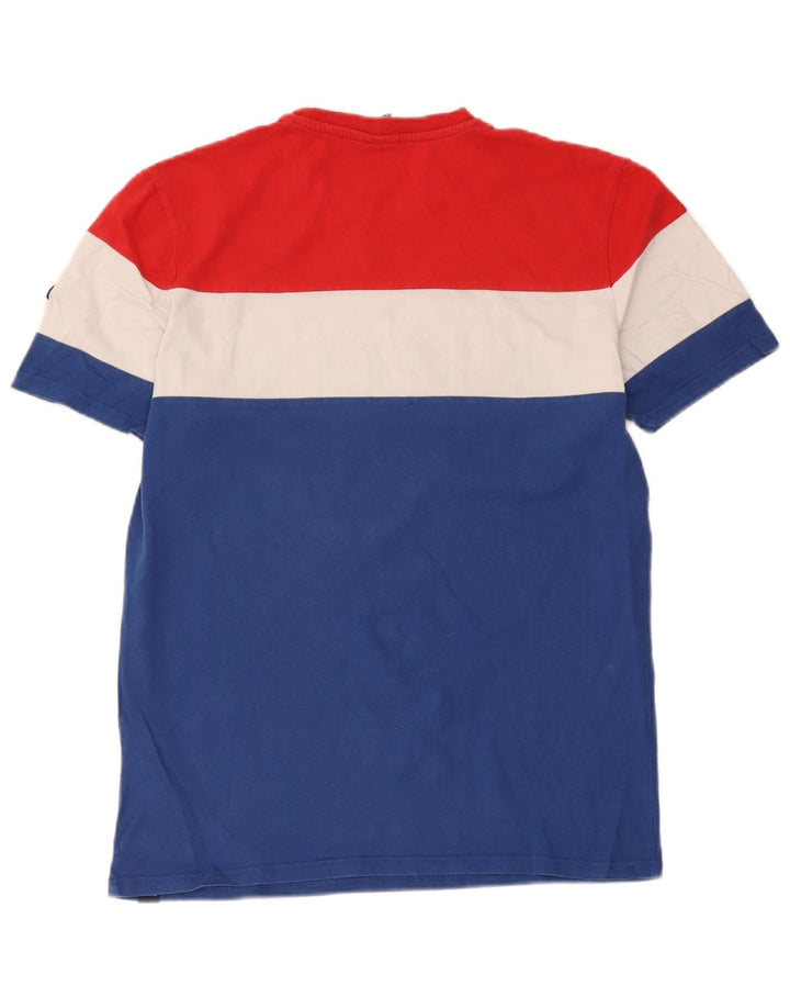 Мужская футболка Ellesse с рисунком, средний синий, хлопок с цветными блоками
