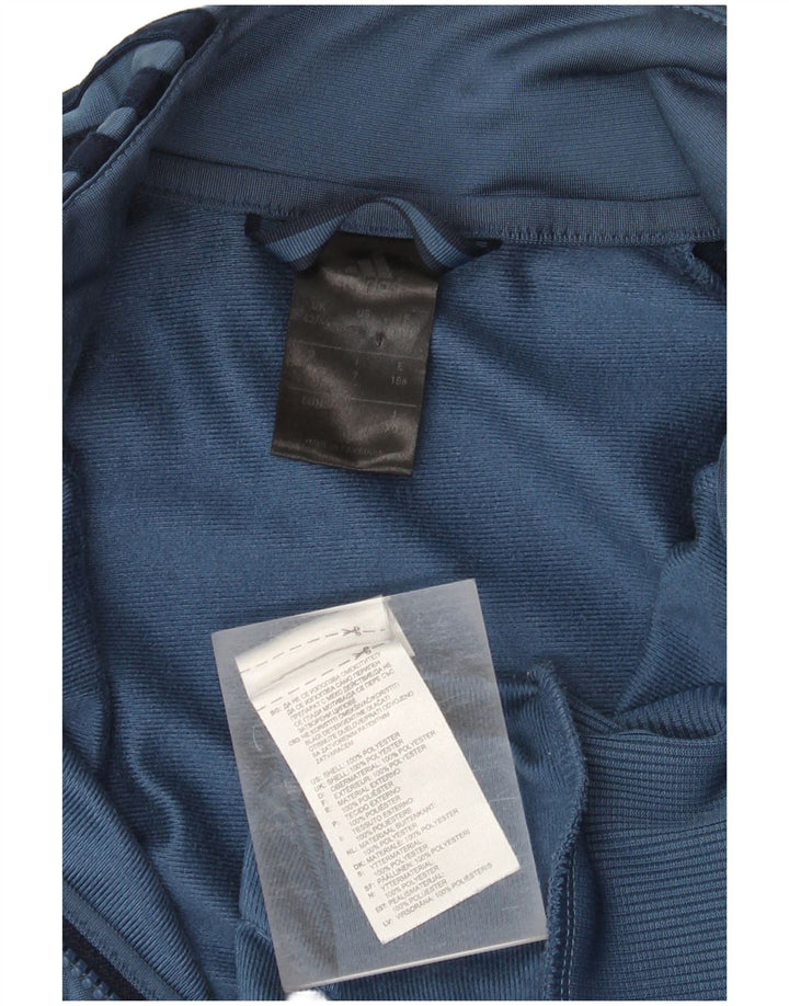 Мужская спортивная куртка Adidas UK 42/44, средний синий полиэстер с цветными блоками