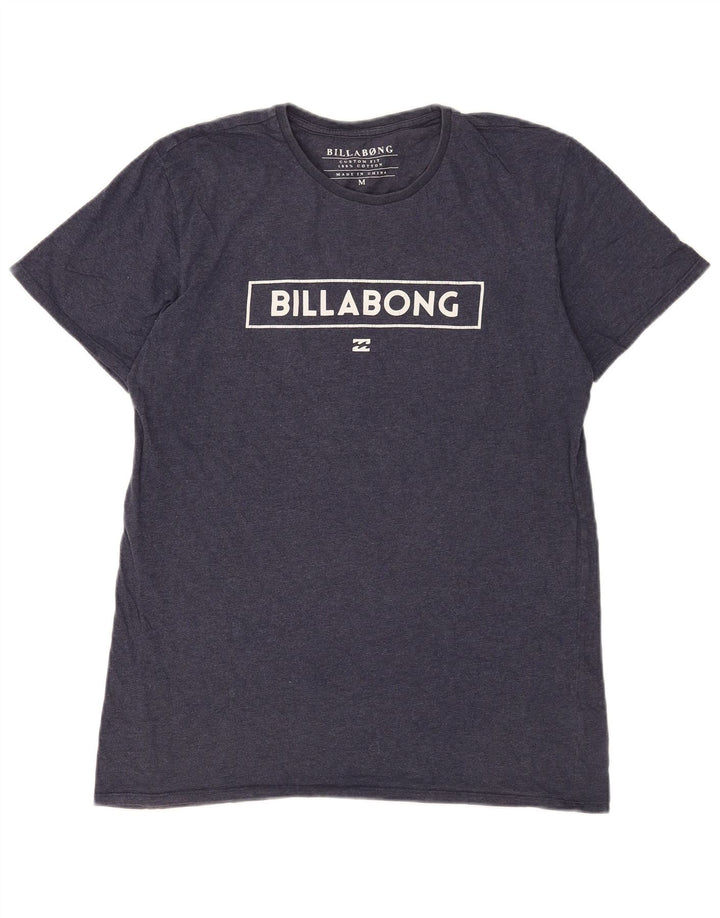Billabong Мужская футболка с рисунком на заказ, топ среднего размера, темно-синий, хлопок
