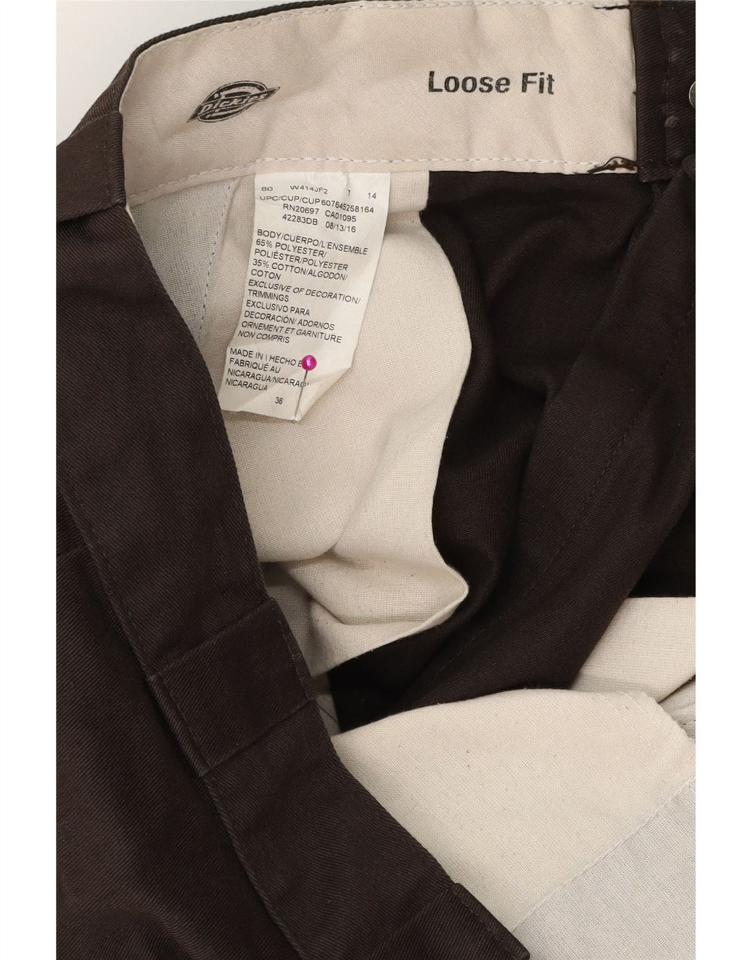 Мужские шорты чинос свободного покроя DICKIES W36, большие, коричневые, полиэстер