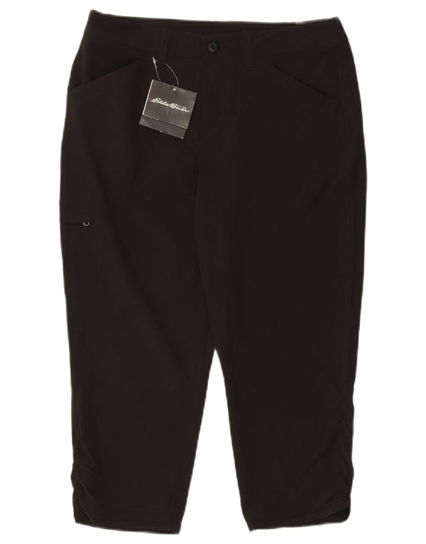 Женские капри Eddie Bauer US 6 Medium W30 L20, черный полиэстер
